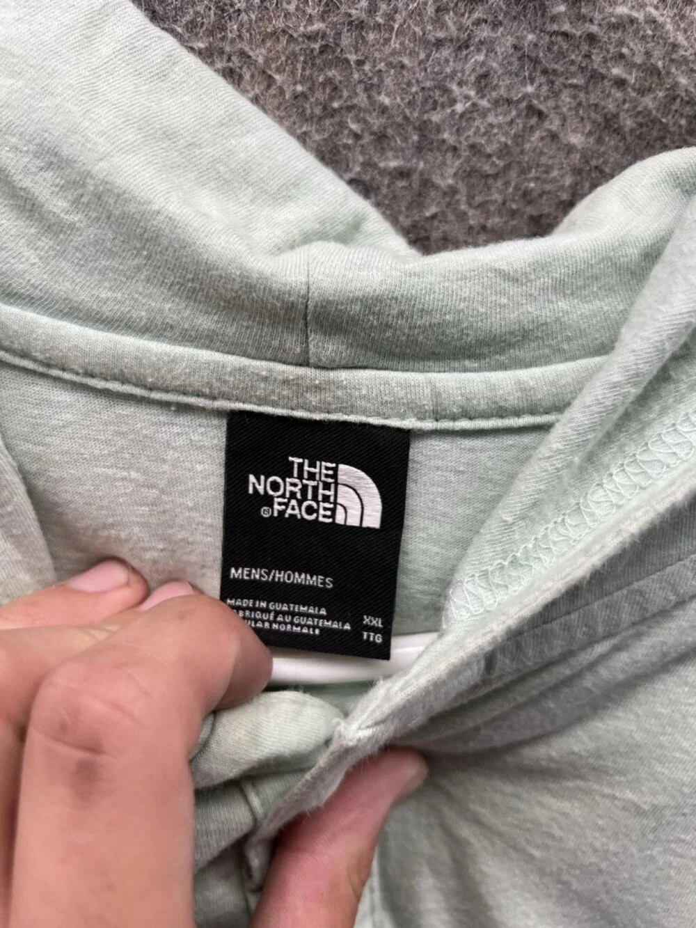 The North Face Hoodie Mens 2XL Green Henley Pullover Lightweight Jacket Logo